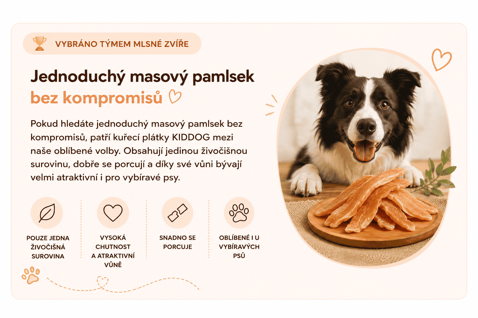 Výběr od Mlsného zvířete - Kiddog Kuřecí prsa, tenké plátky